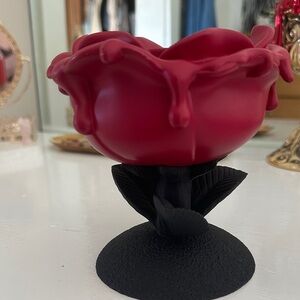 Elegant Red Rose Candle Holder